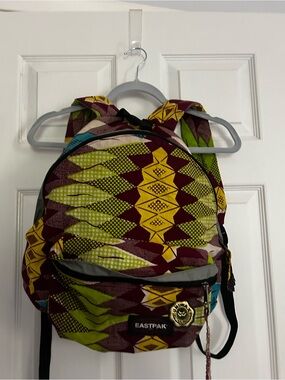 Eastpak wax print backpack
